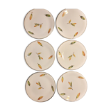 Assiettes à dessert Digoin modèle  La Fontaine