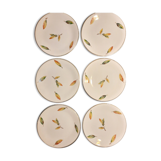 Dessert plates Digoin model La Fontaine