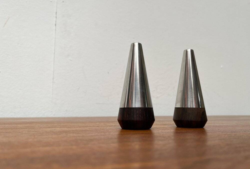 Pair of Danish Mid-Century Salt and Pepper Shakers by A&B Lundtofte, 1960s