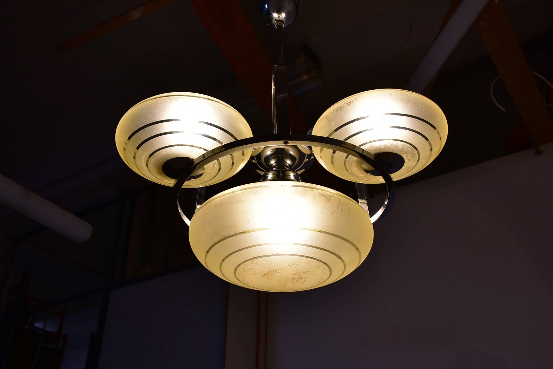 Art Deco Chandelier, Czechoslovakia , 1930s