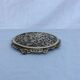 Round flat in vintage brass