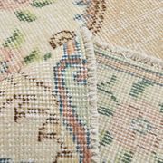 Light Yellow & Brown Turkish Rug, 114x204Cm