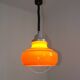 Vintage Italian 1970s Orange Glass Ceiling Light, ROLLY Rise & Fall System