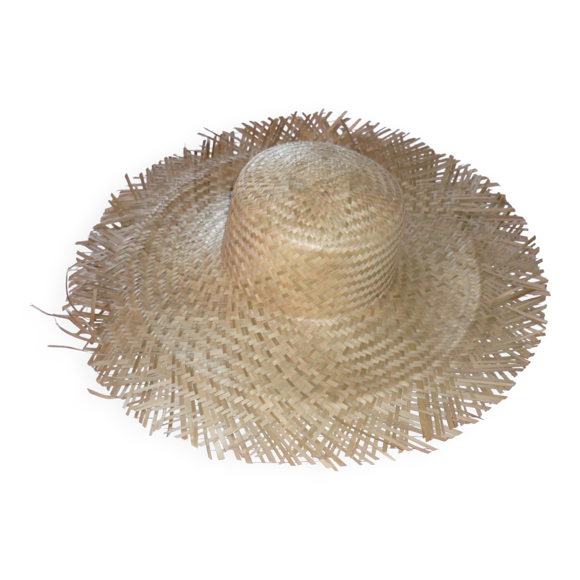 Braided straw capeline hat