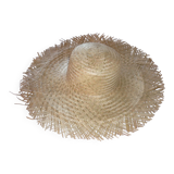 Braided straw capeline hat