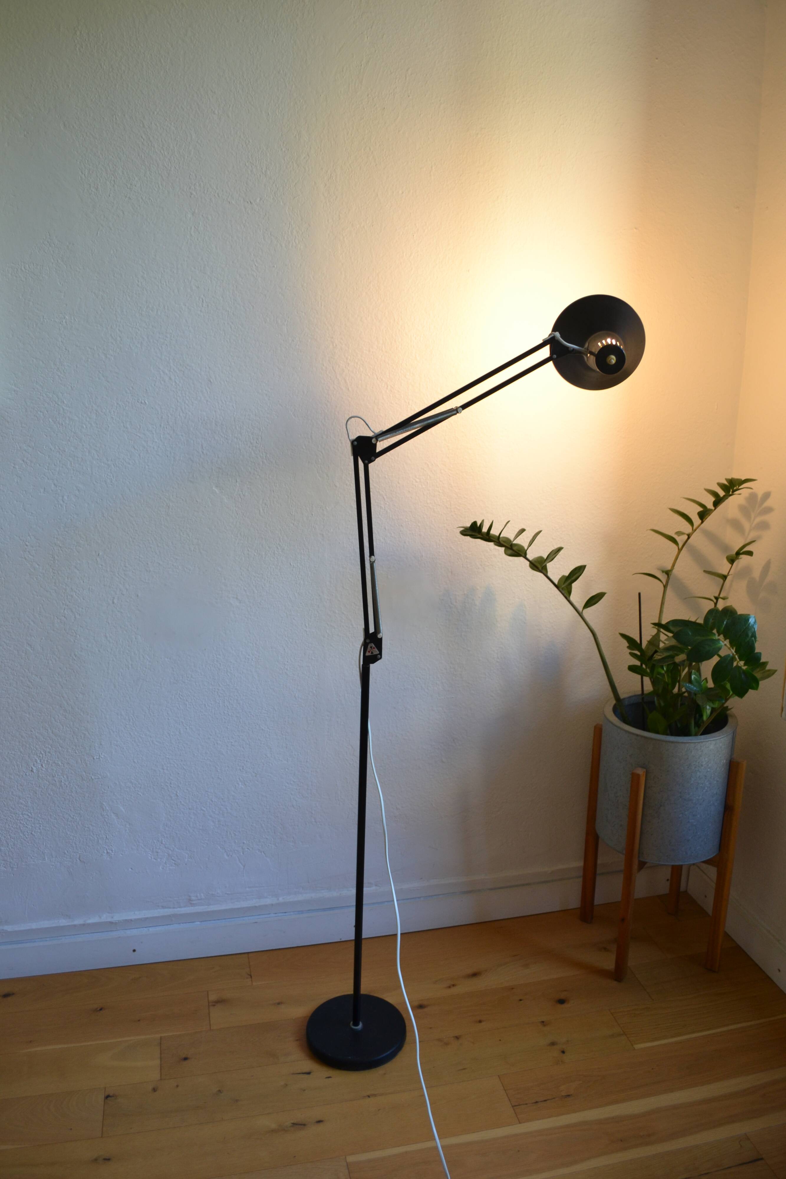 Lampadaire liseuse articulée France 1980