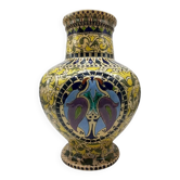Vase En Majolique Art Nouveau