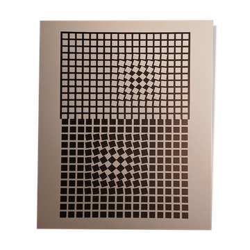 Victor Vasarely, Kinetic Serigraph, Circa 1970