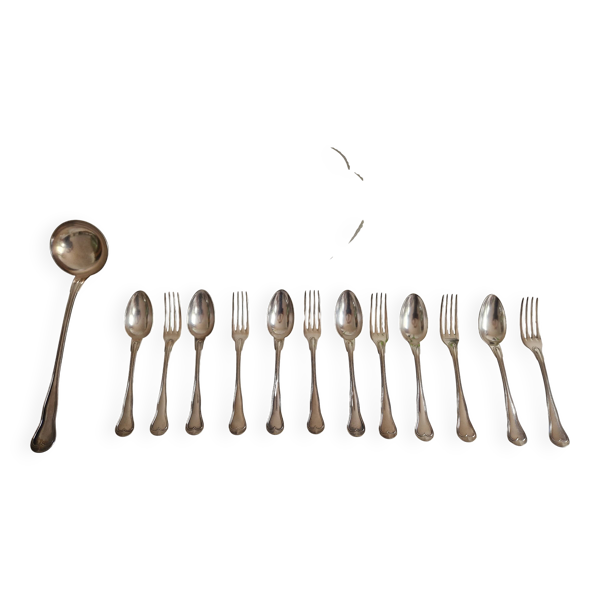 Ménagère Christofle – 13 pièces – Modèle Violonné au Filet
