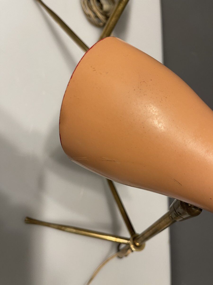 Pink Bronze Table Lamps by Giuseppe Ostuni for Oluce, 1950s, Set of 2