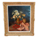 Peinture à l'huile impressionniste vintage nature morte florale