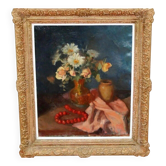 Vintage Impressionist Floral Still Life Oil Painting