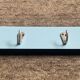 1960s towel rack in blue Formica