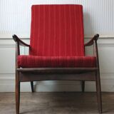 Scandinavian "boomerang" armchair, circa 1960