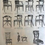 Thonet office chair No. 6150 from 1911, saddle seat - Bentwood -