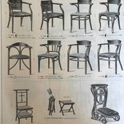 Thonet office chair No. 6150 from 1911, saddle wood seat - Bentwood -