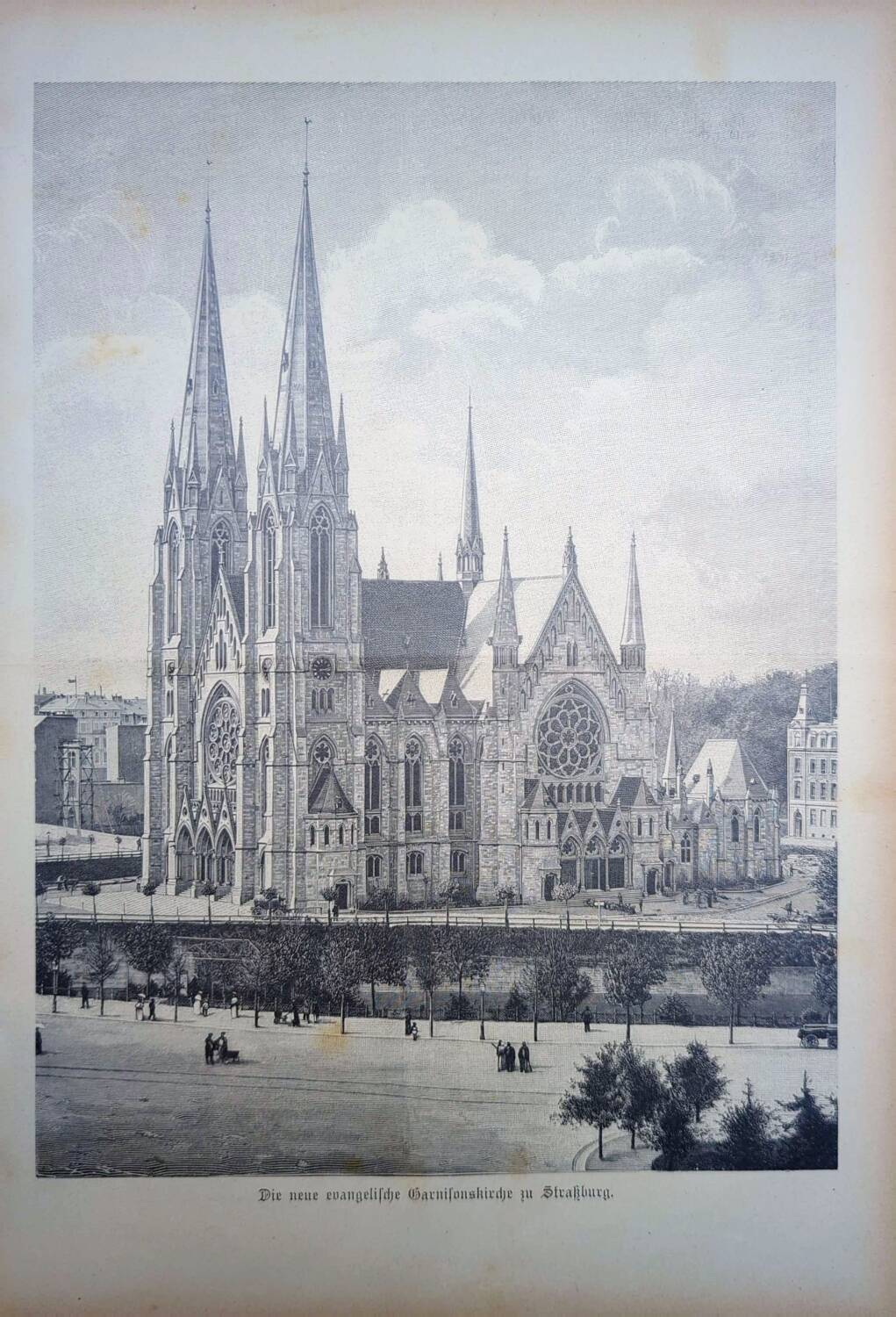 Saint Paul’s Church in Strasbourg, printed in 1897.