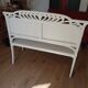 Art Nouveau wooden bench, colonial style, period, renovated.