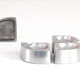 Mid Century Scandinavian Modern Handcrafted Aluminum Four Piece Ashtray, 1960