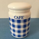 Coffee pot arcopal blue gingham collection. airtight lid.