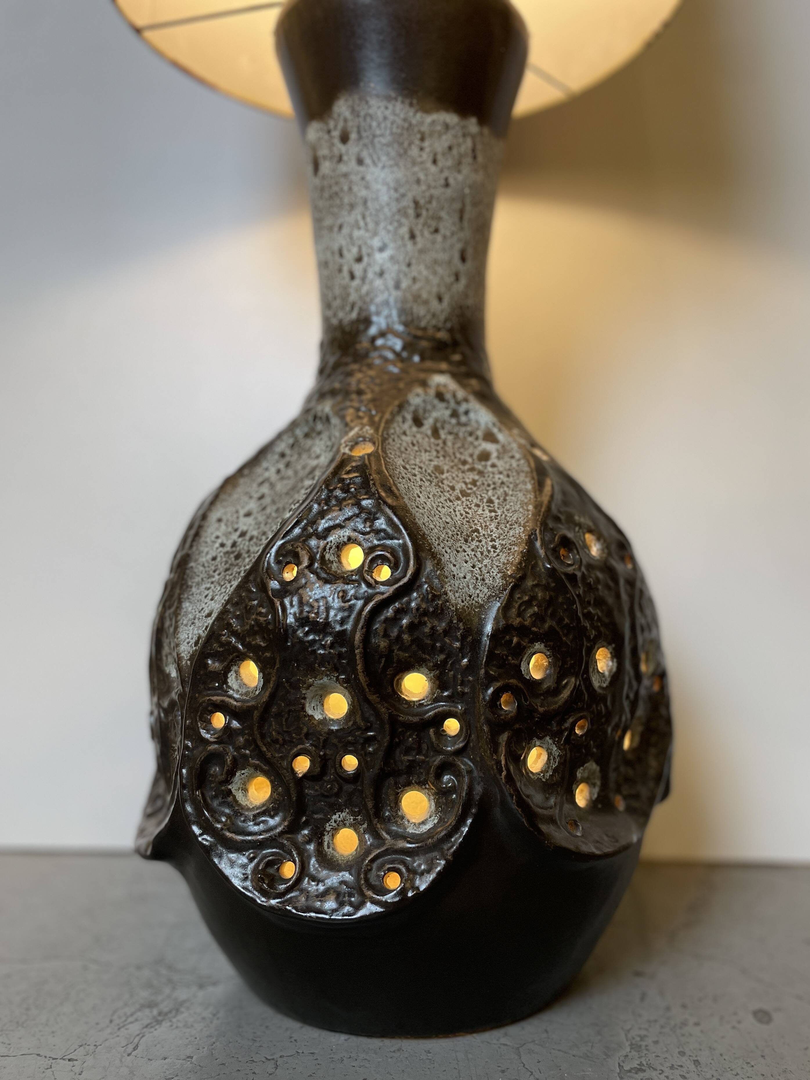 German Ceramic Floor Lamp from 1970'