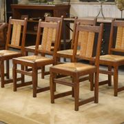 Set of 6 brutalist chairs from the 1950s.