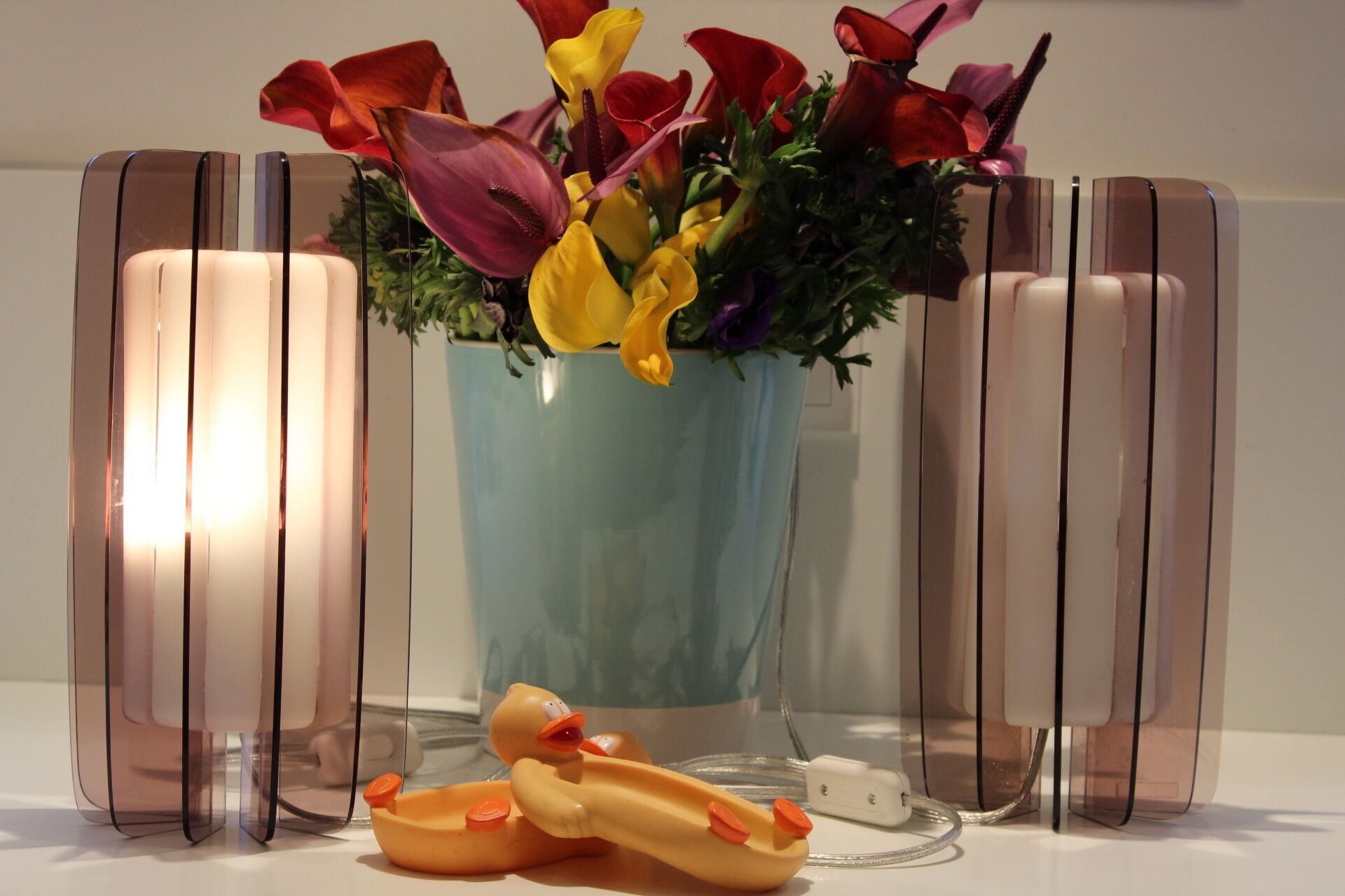 Set sconces Guzzini bagno vintage 70s