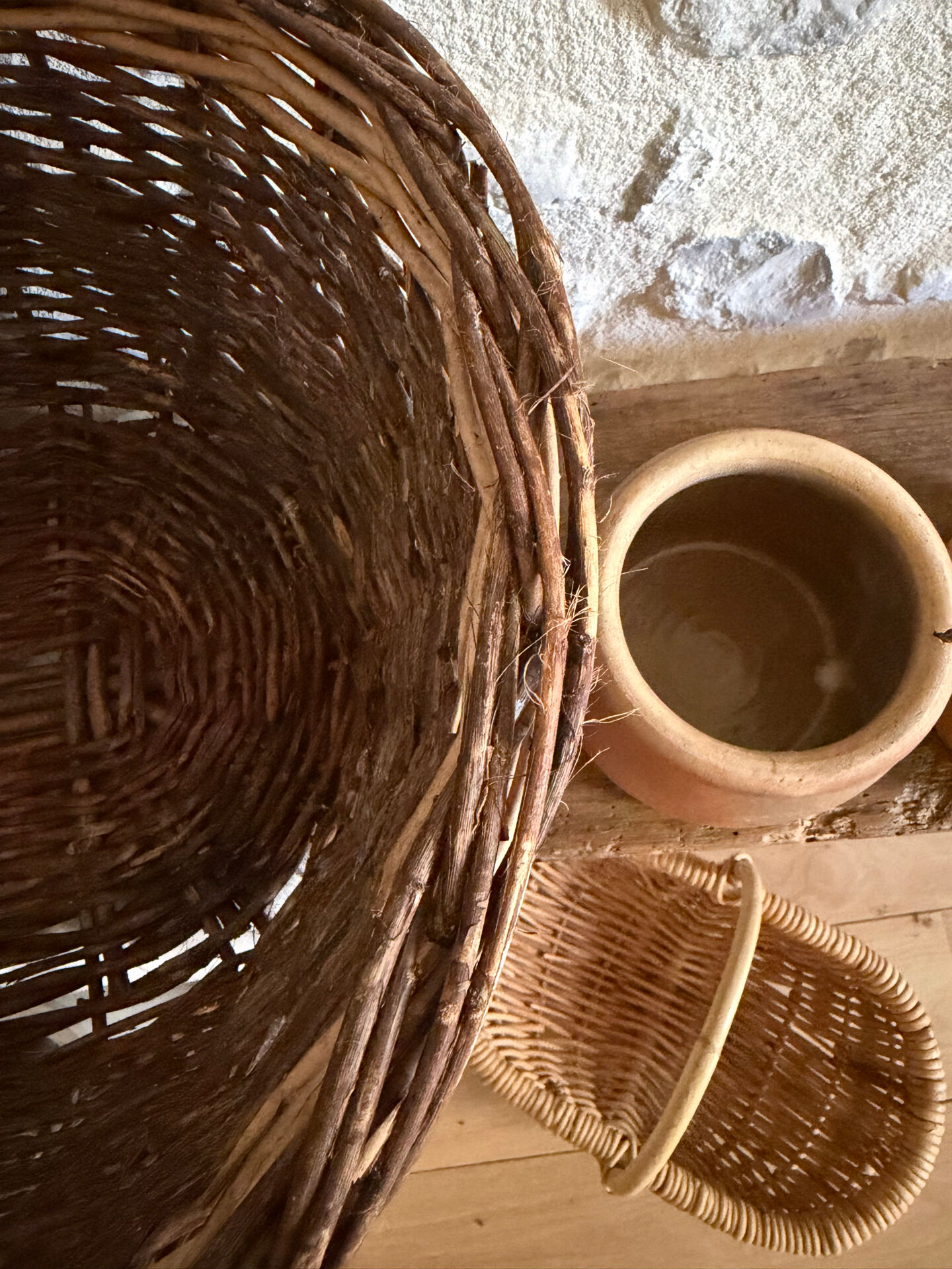 Large vintage harvest basket