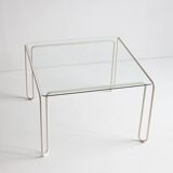 Table basse vintage à structure en métal courbé, 1960