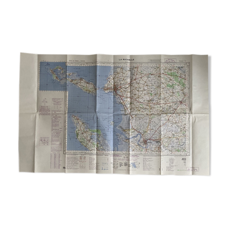 Map La Rochelle - Ile de ré - Ile d'Oléron vintage 1971