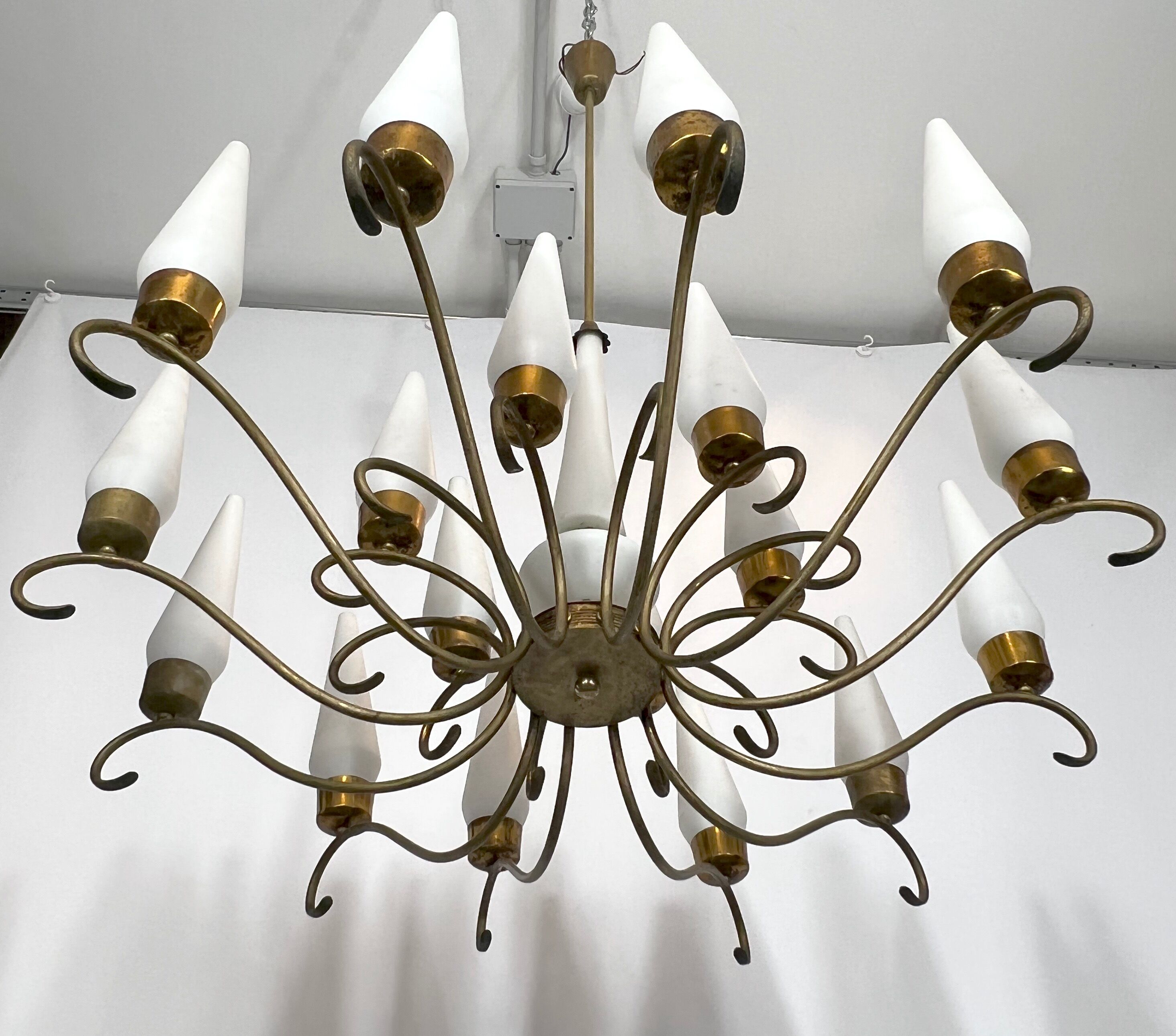 Arredoluce Monza 18 lights chandelier from 50s