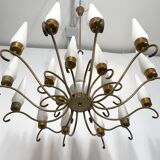 Arredoluce Monza 18 lights chandelier from 50s