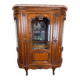 Louis XV Provençal style bookcase in half-moon shape in cherry wood circa 1930