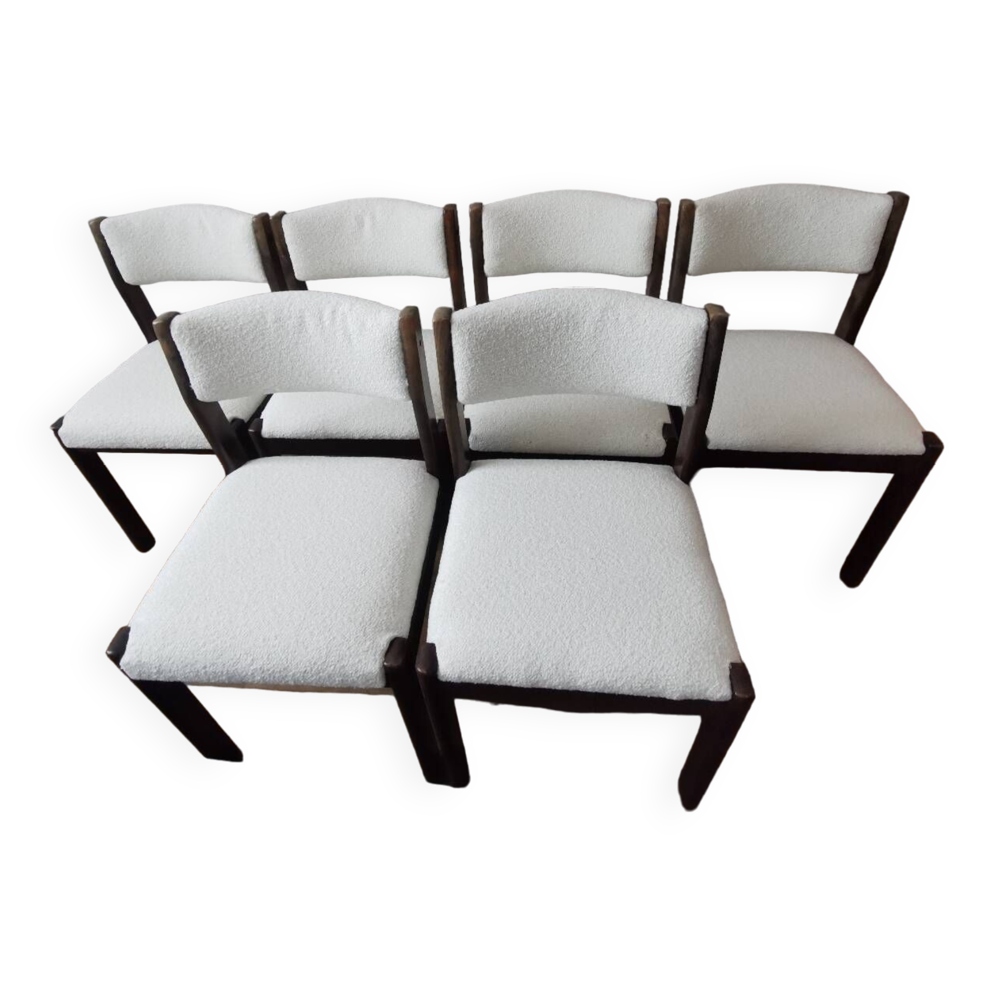 Lot de 6 chaises authentiques Emile Baumann bouclette