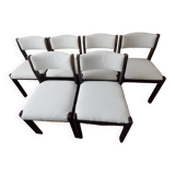 Set of 6 authentic Emile Baumann curly chairs