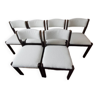 Set of 6 authentic Emile Baumann curly chairs