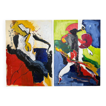 Painting Jo-Bi and Jo-Bi Veriante by Jorje Colomina