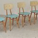 Lot de 4 chaises bois TON Bystrice ( Thonet ) bleu clair , lot 2