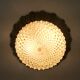 Brass and gold metal ceiling and diamond chiseled glass globe, double lights. Year 80