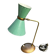 Vintage 1950s Diabolo desk lamp – celadon green & brass