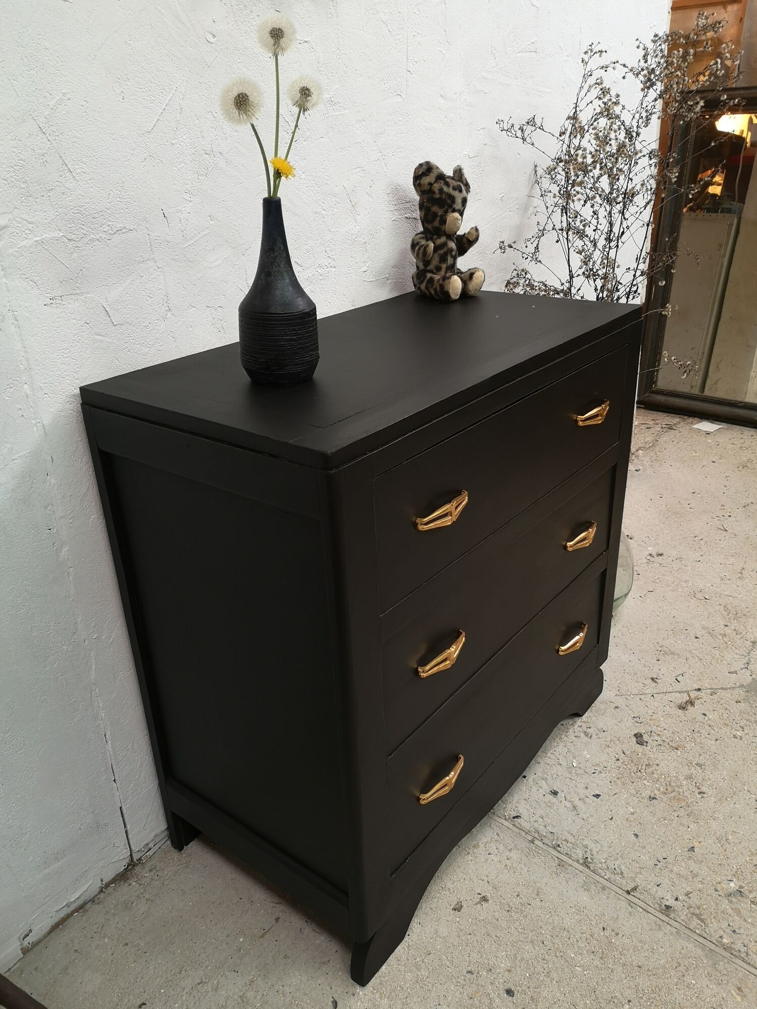 Vintage Parisian dresser 40 50 shabby patina