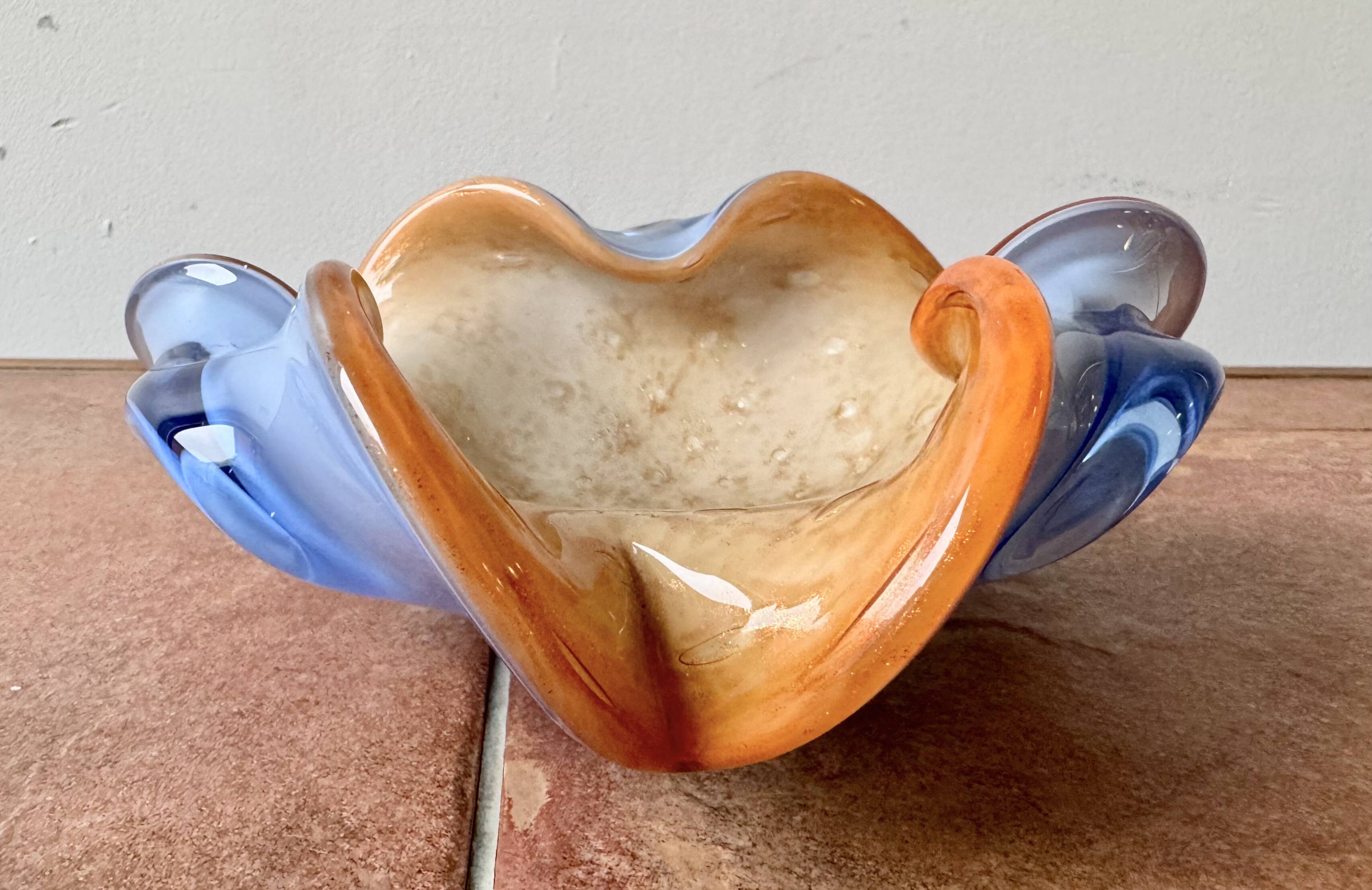 Vintage Blue Glass Bowl