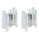 Pairs of large Kalmar-style wall sconces in Murano glass, Austria, 1960s.
