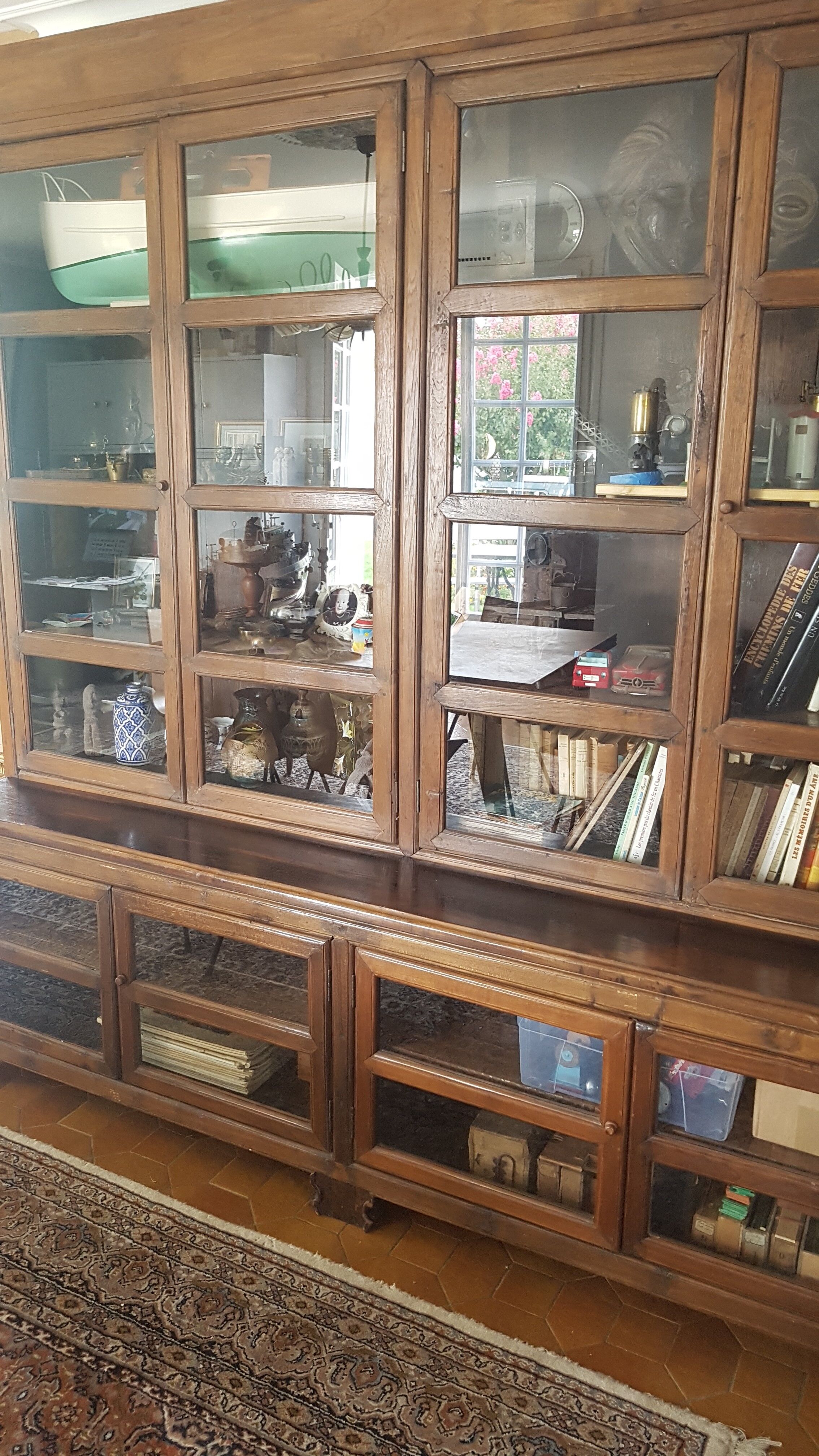 Former walnut pharmacist's furniture 1900