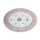 Oval earthenware dish Digoin Sarreguemines Model Rosa