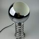 60s 70s table lamp ball lamp spring chrome metal space age design