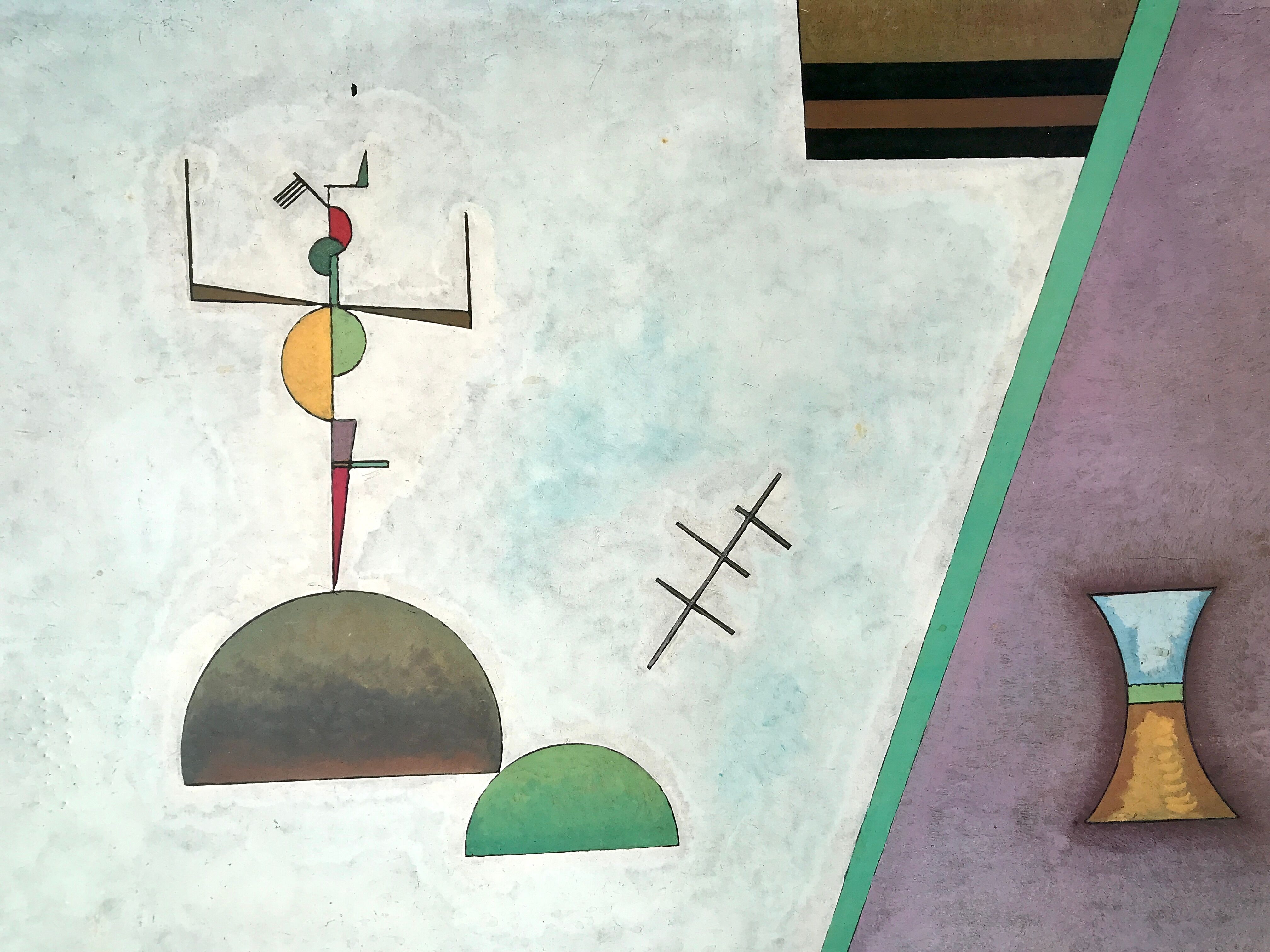 Poster Kandinsky, Deux traits noirs, Editions Hazan, 1988