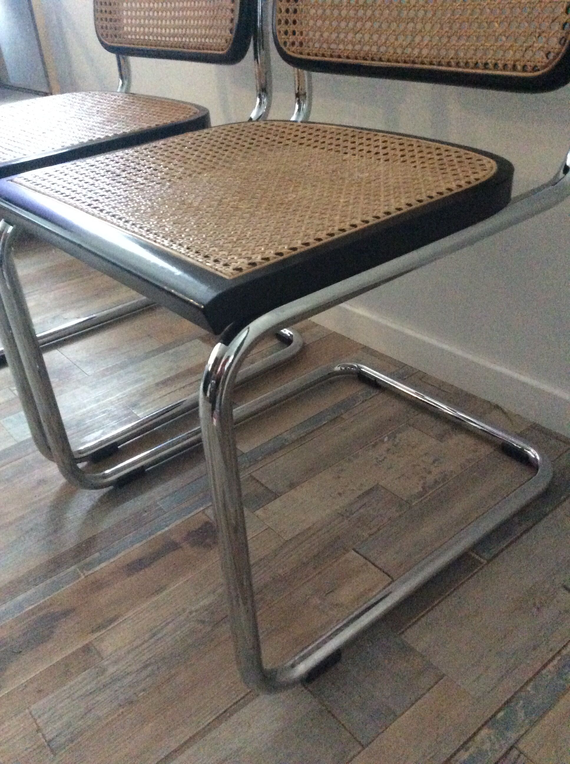Lot of 2 chairs Marcel Breuer Cesca B32