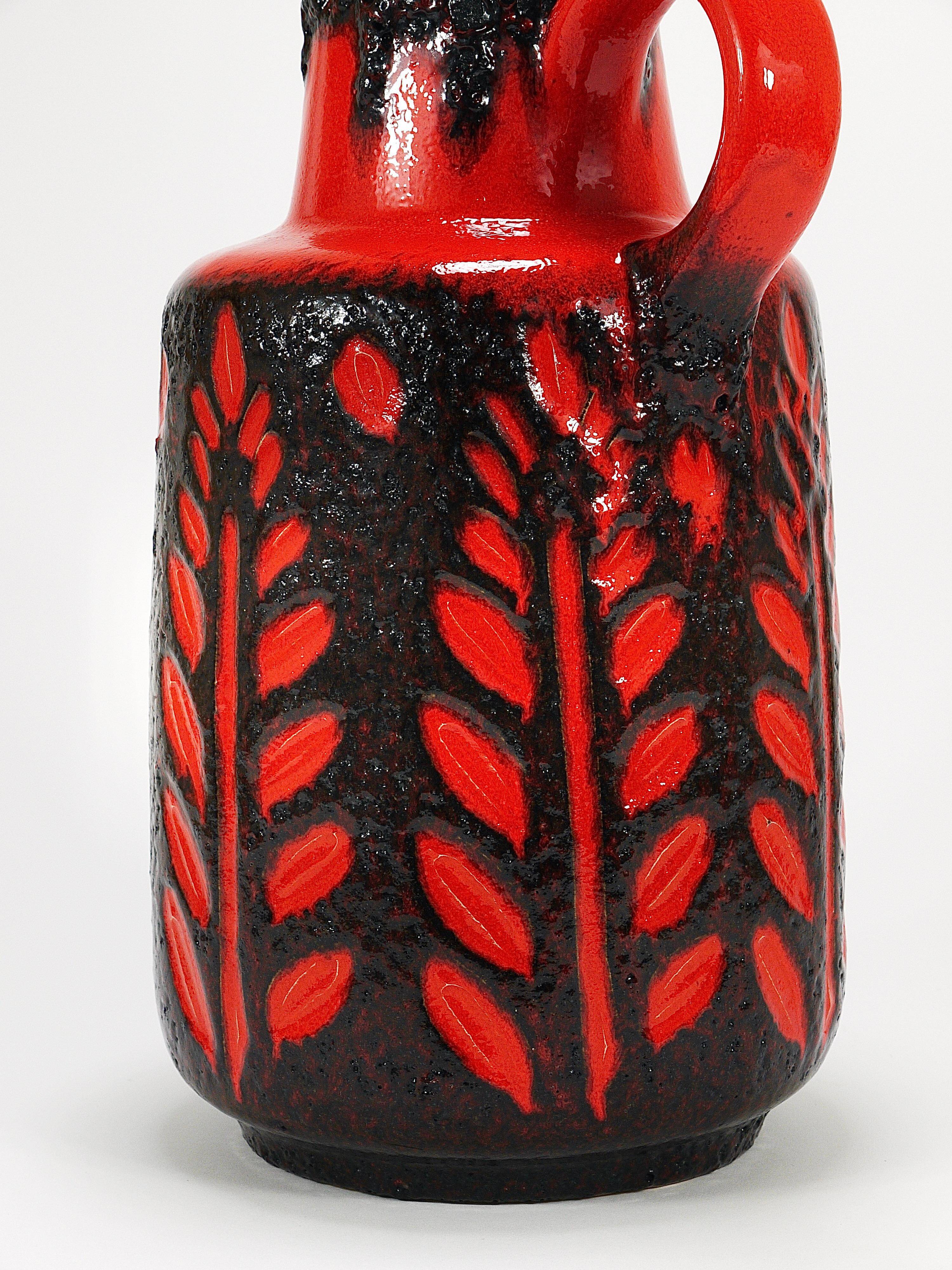 Large Ceramic Art Vase "Fat Lava" by Scheurich, West Germany, 1970s