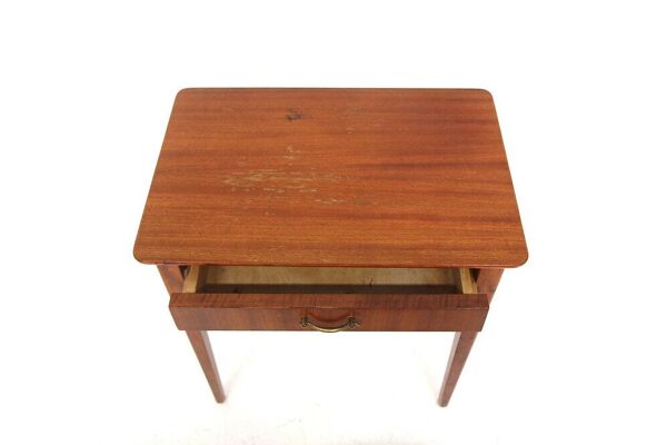 Table de chevet scandinave en acajou, Suède, 1950